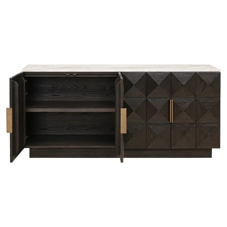 Sideboard Claremont 4-doors (Brown) - FABULOUS HOME