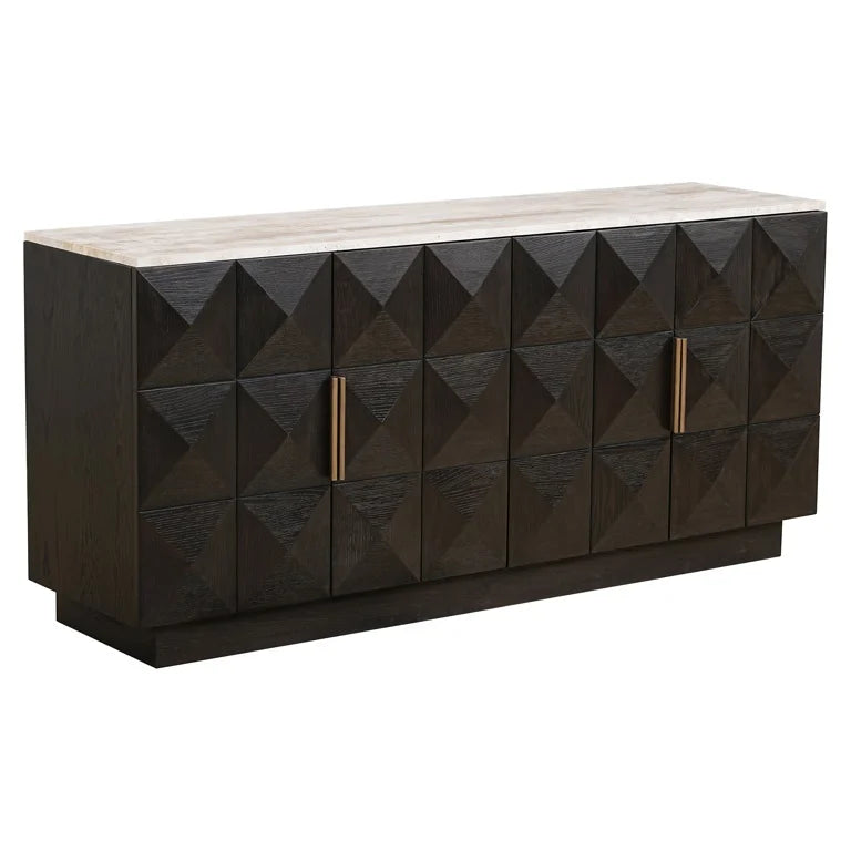Sideboard Claremont 4-doors (Brown) - FABULOUS HOME