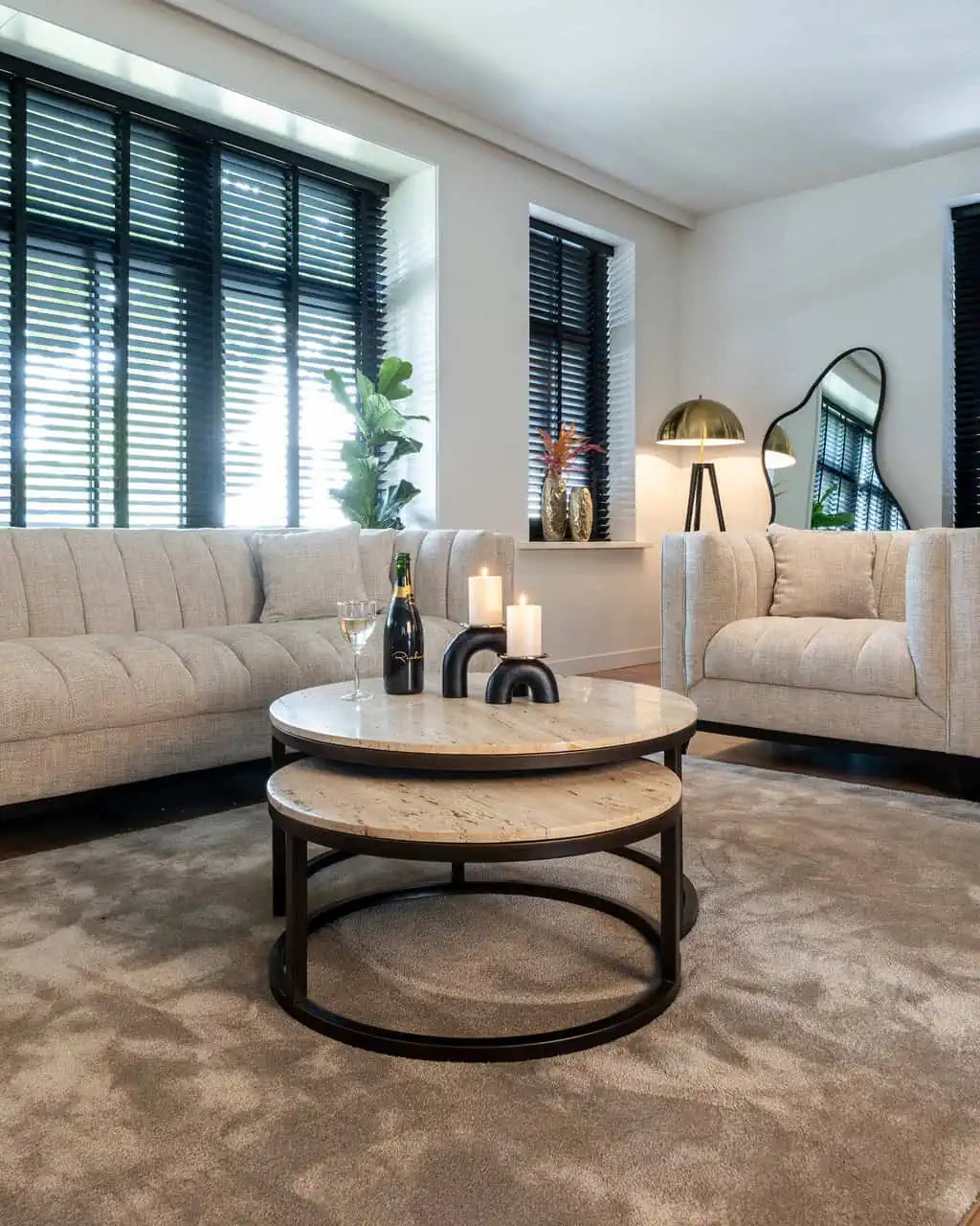 Coffee table Avalon set of 2 (Bronze) - FABULOUS HOME