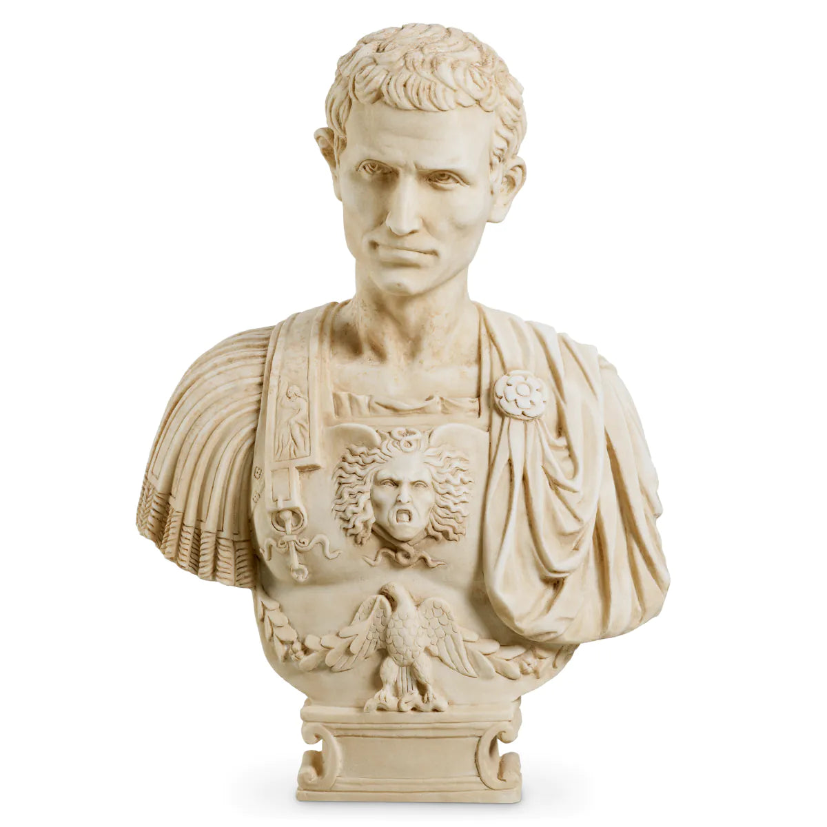 Solid Marble Bust of Julius Caesar - FABULOUS HOME