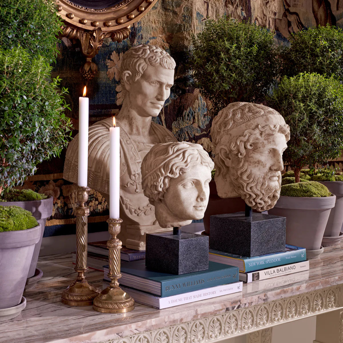 Solid Marble Bust of Julius Caesar - FABULOUS HOME