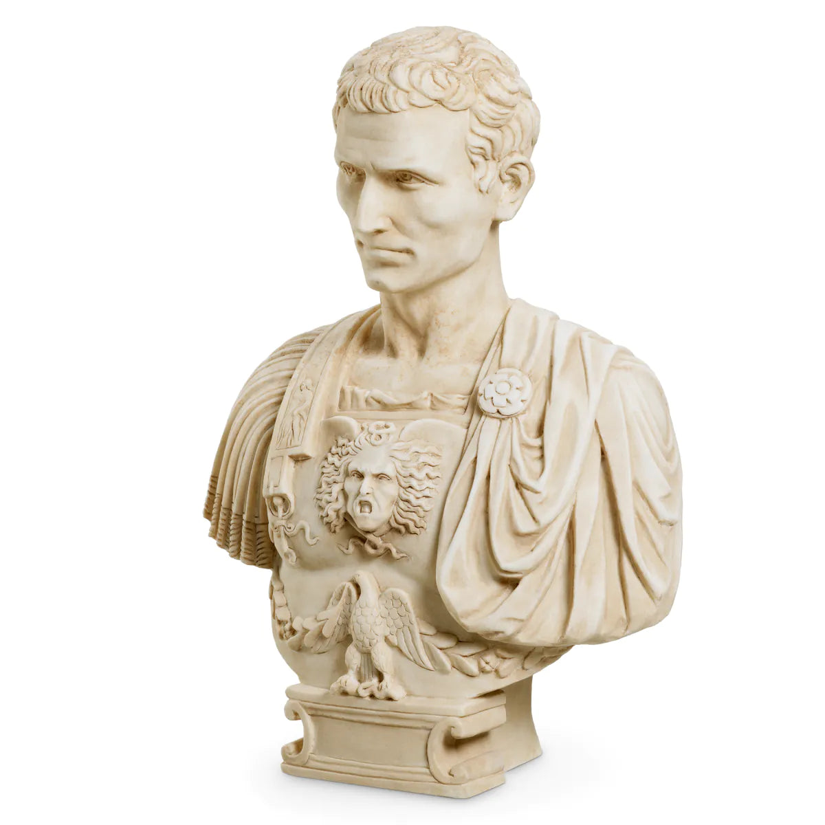 Solid Marble Bust of Julius Caesar - FABULOUS HOME