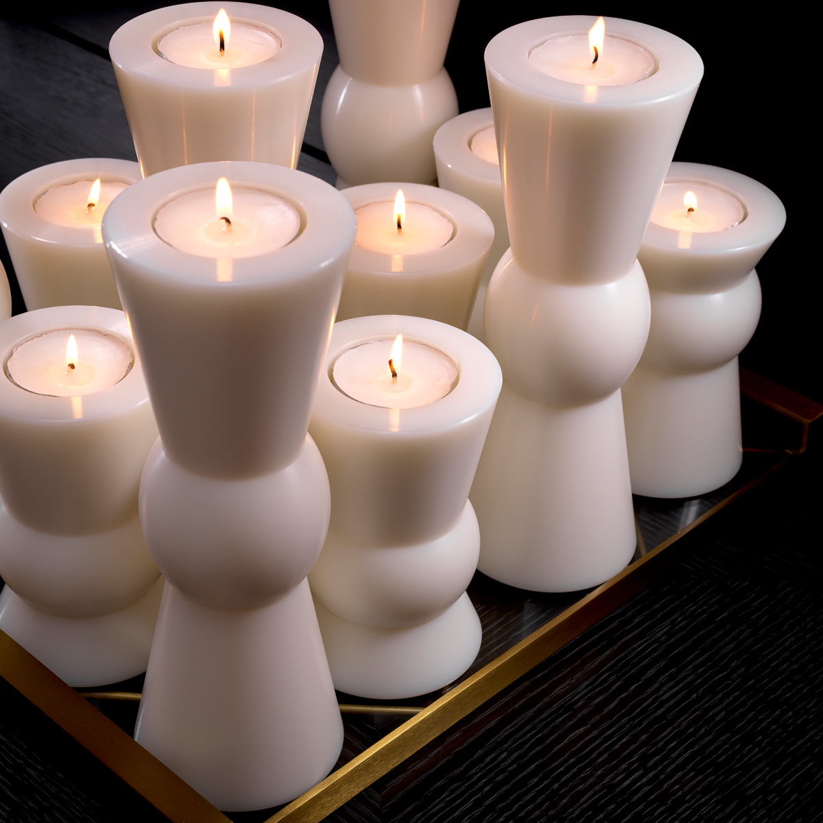 Artificial Candle Arto L set of 2