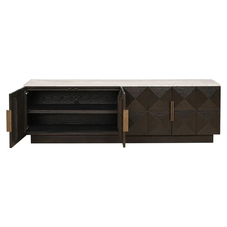 TV cabinet Claremont 4-doors (Brown)