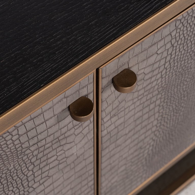 TV cabinet Classio with 4-doors (Brushed Gold)