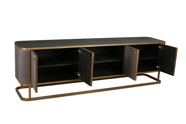 TV cabinet Classio with 4-doors (Brushed Gold)