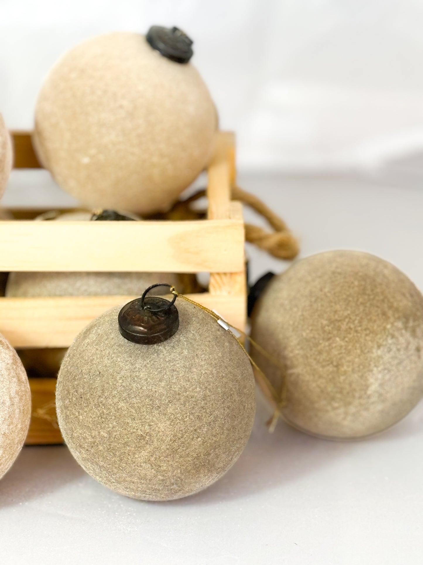 Brown Velvet Christmas Bauble