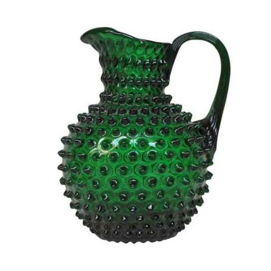 Green hobnail pitcher 2L