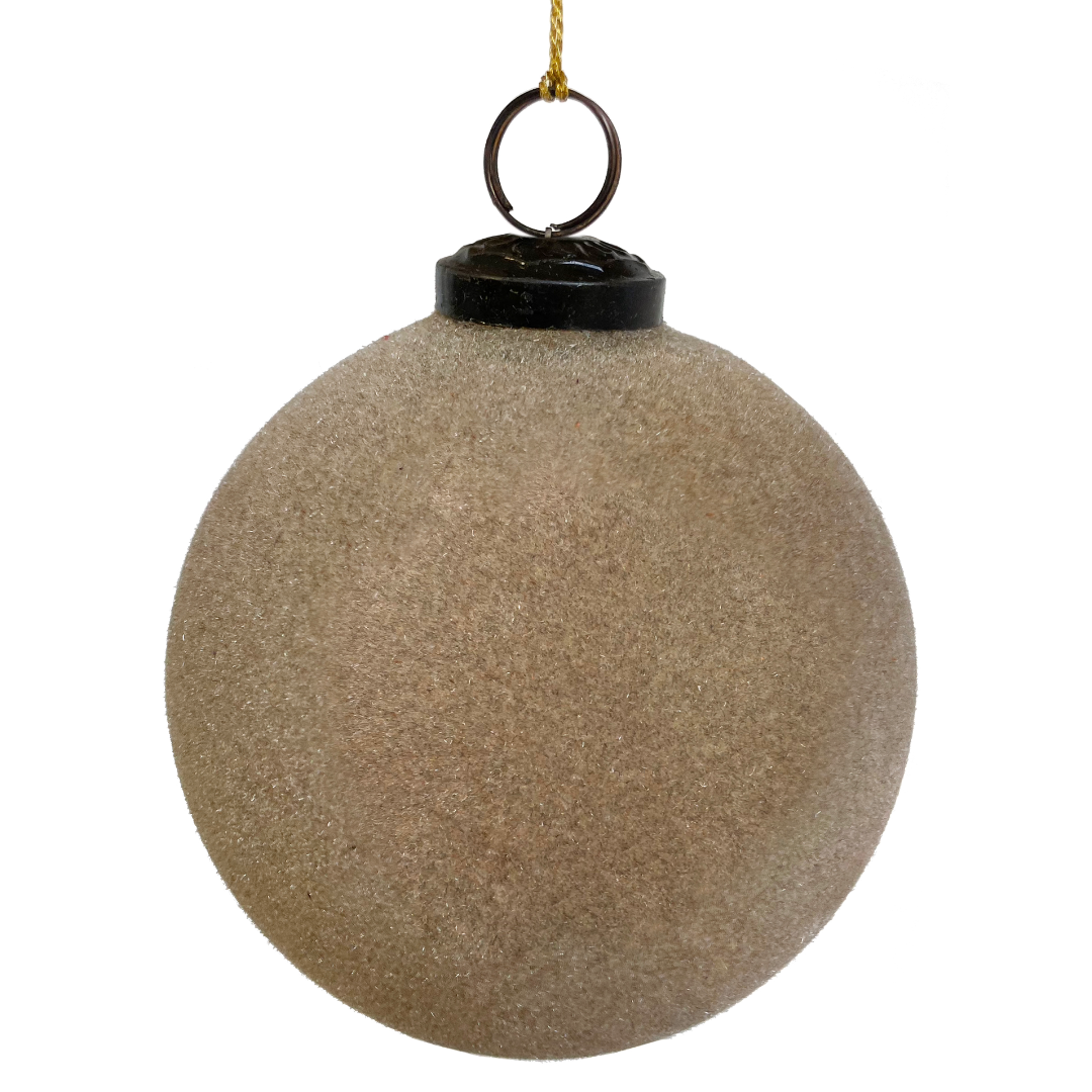 Brown Velvet Christmas Bauble