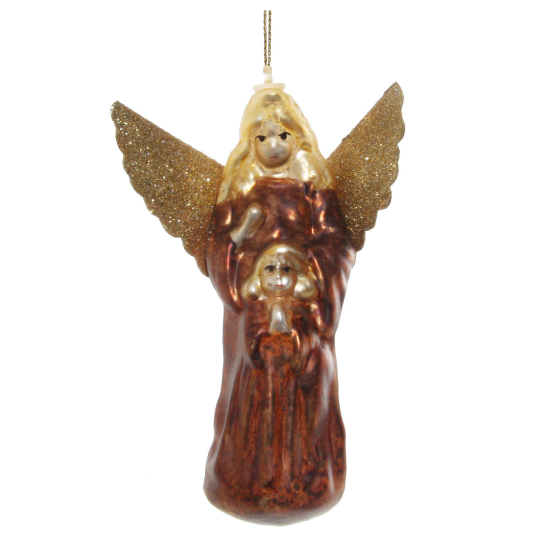 Glass Madonna brown-gold 11cm