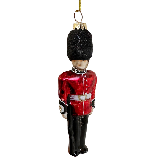 Glass soldier red-black 12cm